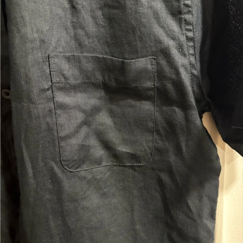 Saks Fifth Avenue Men’s Balaclava Linen Shirt Size Small - Picture 3 of 5